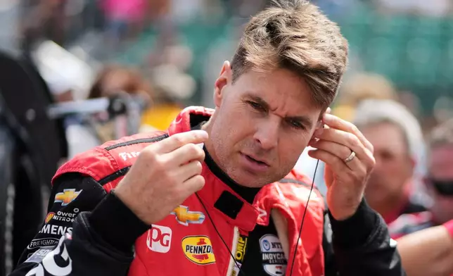FILE - Will Power, of Australia, prepares to drive during qualifications for the Indianapolis 500 auto race at Indianapolis Motor Speedway, Saturday, May 18, 2024, in Indianapolis. (AP Photo/Darron Cummings, File)