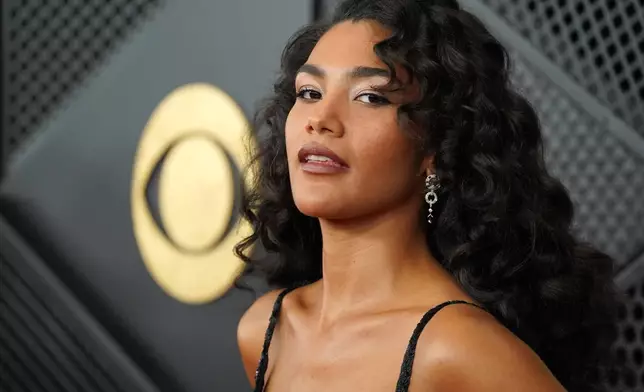 Olivia Dean arrives at the 68th annual Grammy Awards on Sunday, Feb. 1, 2026, in Los Angeles. (Photo by Jordan Strauss/Invision/AP)