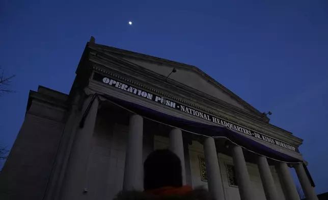 People attend a public visitation for the Rev. Jesse Jackson at Rainbow PUSH Coalition headquarters, Thursday, Feb. 26, 2026, in Chicago. (AP Photo/Erin Hooley)