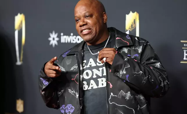 Rapper and producer Too $hort gestures during NFL Honors' red carpet at Palace of Fine Arts, Thursday, Feb. 5, 2026, in San Francisco. (Scott Strazzante/San Francisco Chronicle via AP)