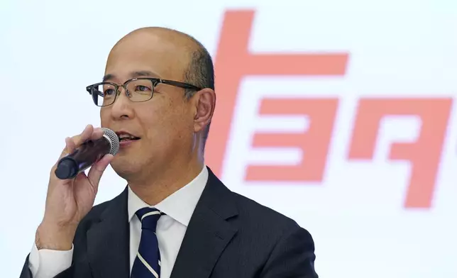 Kenta Kon, an executive officer who has been named the next president of Toyota Motor Corp. in Tokyo on Friday, Feb. 6, 2026. (Yohei Fukai/Kyodo News via AP)