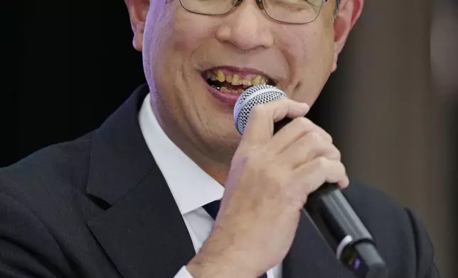 Kenta Kon, an executive officer who has been named the next president of Toyota Motor Corp. in Tokyo on Friday, Feb. 6, 2026. (Yohei Fukai/Kyodo News via AP)