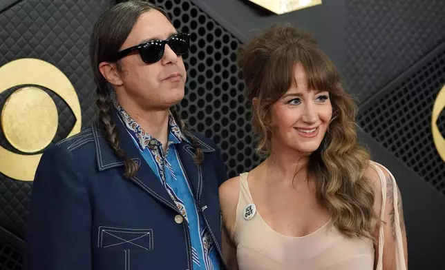 Jeremy Ivey, left, and Margo Price arrive at the 68th annual Grammy Awards on Sunday, Feb. 1, 2026, in Los Angeles. (Photo by Jordan Strauss/Invision/AP)