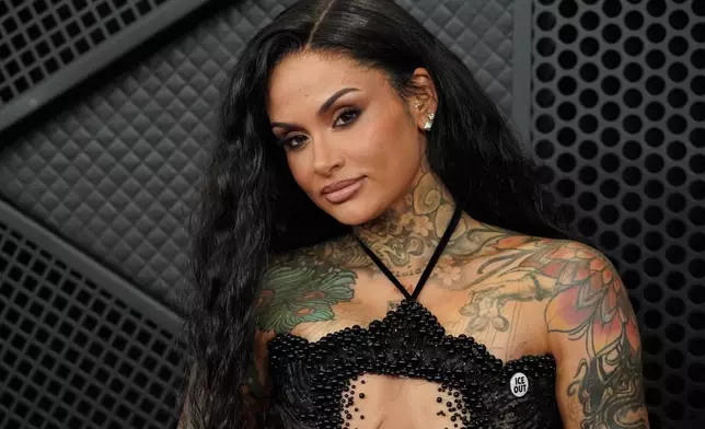 Kehlani arrives at the 68th annual Grammy Awards on Sunday, Feb. 1, 2026, in Los Angeles. (Photo by Jordan Strauss/Invision/AP)