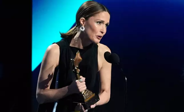 Rose Byrne accepts the award for best lead performance for "If I Had Legs I'd Kick You" during the Film Independent Spirit Awards on Sunday, Feb. 15, 2026, at the Hollywood Palladium in Los Angeles. (AP Photo/Chris Pizzello)