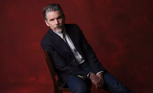 Ethan Hawke poses for a portrait during the 98th Academy Awards Oscar nominees luncheon on Tuesday, Feb. 10, 2026, at the Beverly Hilton Hotel in Beverly Hills, Calif. (AP Photo/Chris Pizzello)