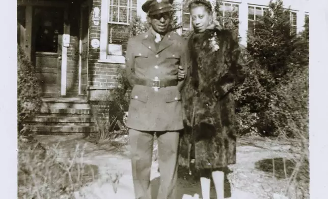 In this digital scan of an undated photo provided by The Nashville Public Library, William Raymond Whittaker, left, and his wife Jane Dean Whittaker stand for a photo in Nashville, Tenn. (The Nashville Public Library via AP)