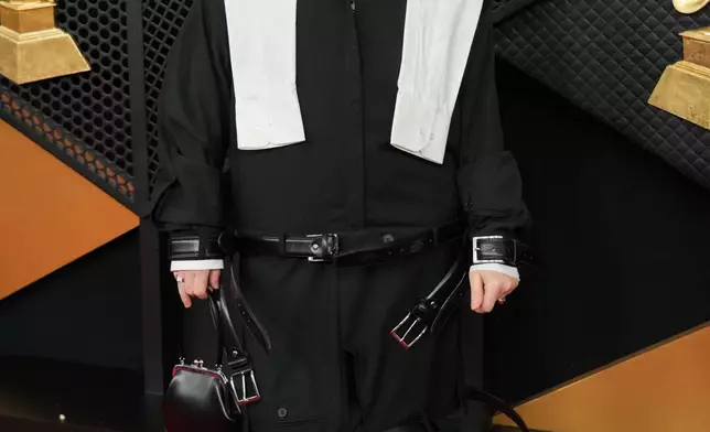 Billie Eilish arrives at the 68th annual Grammy Awards on Sunday, Feb. 1, 2026, in Los Angeles. (Photo by Jordan Strauss/Invision/AP)