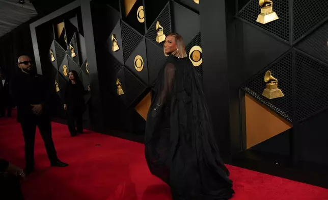 Queen Latifah arrives at the 68th annual Grammy Awards on Sunday, Feb. 1, 2026, in Los Angeles. (Photo by Jordan Strauss/Invision/AP)