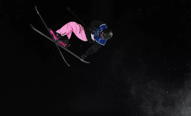 Switzerland's Andri Ragettli competes during the men's freestyle skiing big air qualifications at the 2026 Winter Olympics, in Livigno, Italy, Sunday, Feb. 15, 2026. (AP Photo/Julia Demaree Nikhinson)