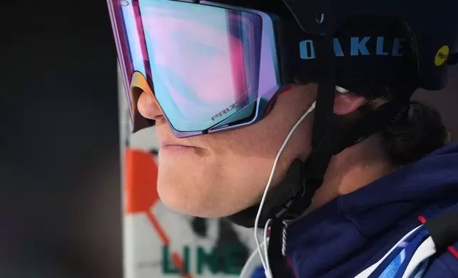 United States' Konnor Ralph looks on during the men's freestyle skiing big air qualifications at the 2026 Winter Olympics, in Livigno, Italy, Sunday, Feb. 15, 2026. (AP Photo/Lindsey Wasson)