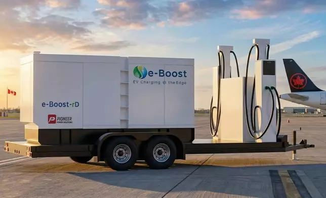 e-Boost D Mobile (renewable Diesel) with four ports on two 80A Autel Level 2 EV Chargers