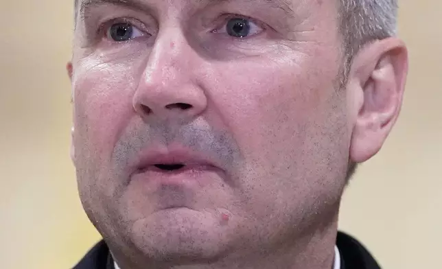 Archbishop-designate Ronald Hicks talks to reporters during a news conference at St. Patrick's Cathedral in New York, Thursday, Feb. 5, 2026. (AP Photo/Seth Wenig)