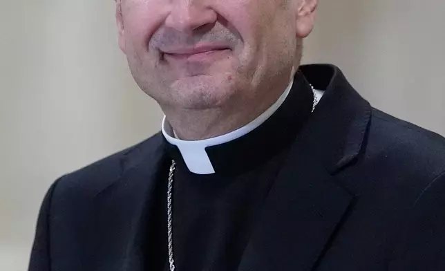 Archbishop-designate Ronald Hicks talks to reporters during a news conference at St. Patrick's Cathedral in New York, Thursday, Feb. 5, 2026. (AP Photo/Seth Wenig)