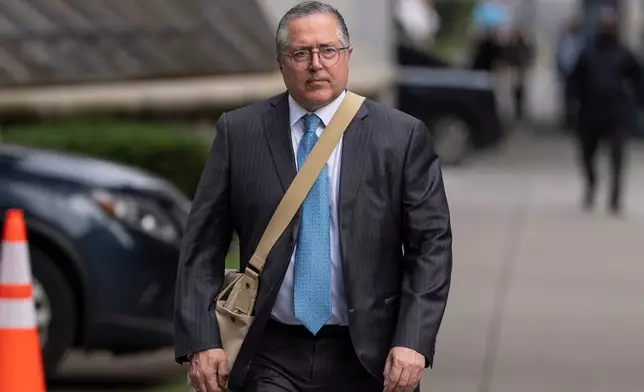 FILE - Marc Agnifilo, defense attorney for Sean "Diddy" Combs, arrives at court on July 1, 2025, in New York. (AP Photo/Yuki Iwamura, File)