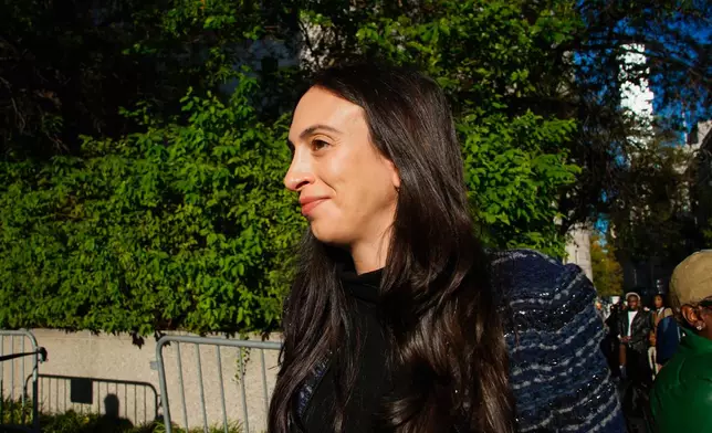 FILE - Sean "Diddy" Combs lawyer Teny Geragos arrives to the Manhattan federal court for the sentencing of Combs in New York, Friday, Oct. 3, 2025. (AP Photo/Eduardo Munoz Alvarez, File)