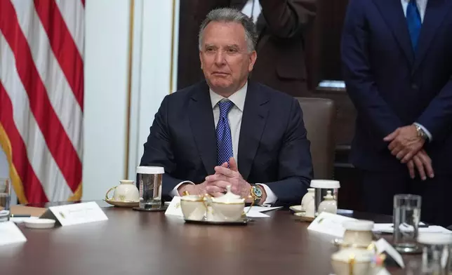 Special envoy Steve Witkoff, listens during a cabinet meeting at the White House, Thursday, Jan. 29, 2026, in Washington. (AP Photo/Evan Vucci)