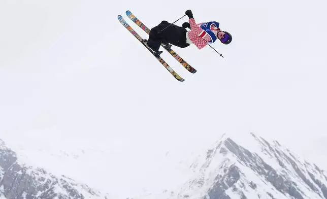 Norway's Birk Ruud competes during the men's freestyle skiing slopestyle finals at the 2026 Winter Olympics, in Livigno, Italy, Tuesday, Feb. 10, 2026. (AP Photo/Gregory Bull)