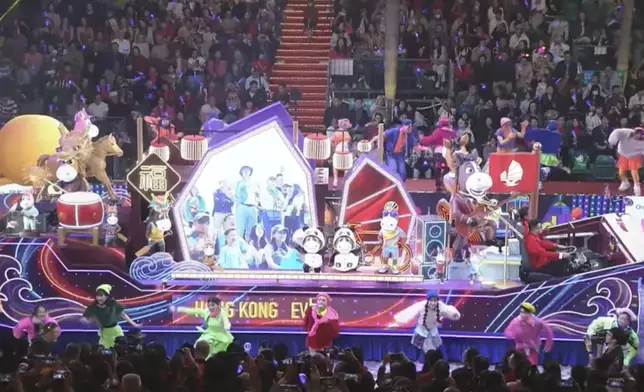 The Hong Kong Tourism Board's float, Photo source: Screenshot of the Tourism Board's YT video