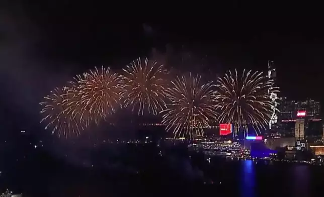 The spectacular fireworks display