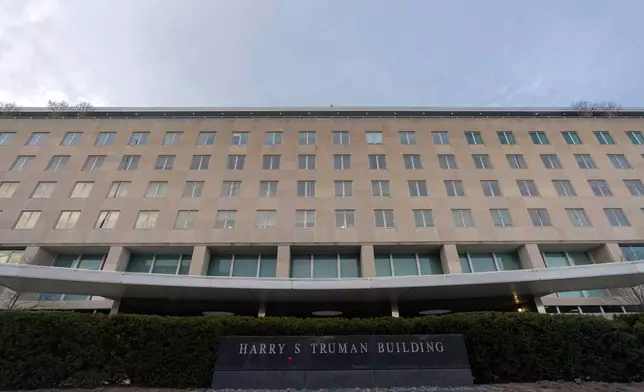 FILE - The U.S. Department of State building is seen in Washington, Dec. 7, 2024. (AP Photo/Jose Luis Magana, file)