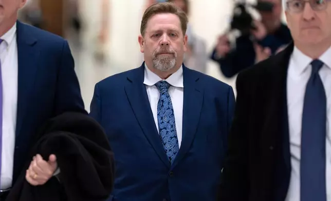 Darren K. Indyke, Jeffrey Epstein's former lawyer, arrives for his deposition before the House Oversight Committee on Capitol Hill, Thursday, March 19, 2026, in Washington. (AP Photo/Jose Luis Magana)