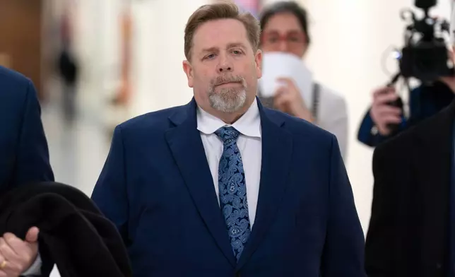 Darren K. Indyke, Jeffrey Epstein's former lawyer, arrives for his deposition before the House Oversight Committee on Capitol Hill, Thursday, March 19, 2026, in Washington. (AP Photo/Jose Luis Magana)