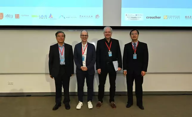 The first day of the YASS Sub-Conference featured discussion sessions on "Cutting-edge Technologies," "Vascular Diseases," and "Cardiac Disease." The first session was moderated by Professor Thomas BRAUN, Director of the Max Planck Institute for Heart and Lung Research (Second Right). Speakers included Professor Bin ZHOU, Professor of the Chinese Academy of Sciences and Co-Director of the CAS-CUHK Joint Laboratory for Cardiovascular Sciences (First Right); Professor Ralf ADAMS, Director of the Max Planck Institute for Molecular Biomedicine (Second Left); and Professor Qingbo XU, Qiushi Professor and Chair of the Department of Cardiology at Zhejiang University Medical School (First Left). (Photo provided by the organiser)