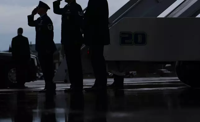 FILE - U.S. President Donald Trump arrives on Air Force One at Cincinnati/Northern Kentucky International Airport, March 11, 2026, in Hebron, Ky. (AP Photo/Julia Demaree Nikhinson, File)