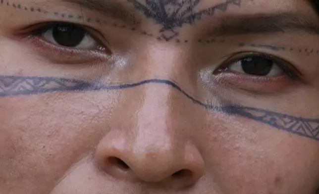 FILE - Toa Alvarado, a Kichwa leader, poses for a photo in Sucumbios, Ecuador, March 7, 2026. (AP Photo/Dolores Ochoa, File)