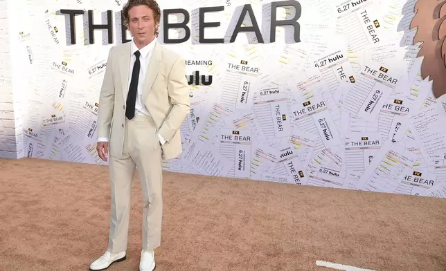 FILE - Jeremy Allen White arrives at the premiere of "The Bear" Season 3 at the El Capitan Theatre on Tuesday, June 25, 2024, in Los Angeles. (Photo by Richard Shotwell/Invision/AP, File)