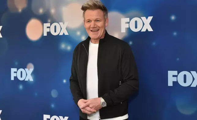FILE - Gordon Ramsay arrives at the FOX winter junket on Wednesday, Dec. 13, 2023, in Los Angeles. (Photo by Richard Shotwell/Invision/AP, File)