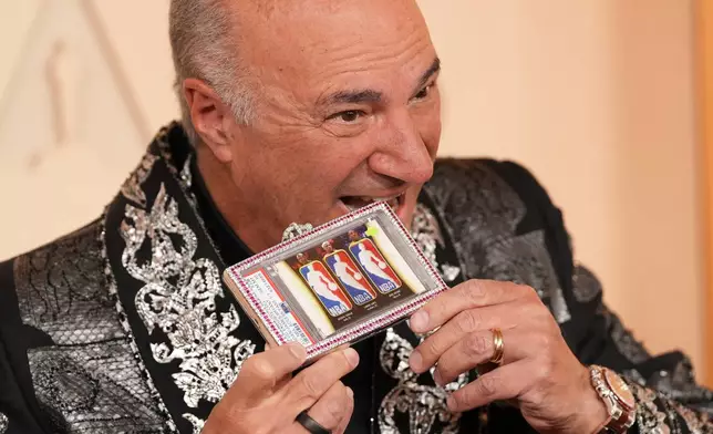 Kevin O'Leary arrives at the Oscars on Sunday, March 15, 2026, at the Dolby Theatre in Los Angeles. (AP Photo/Gregory Bull)