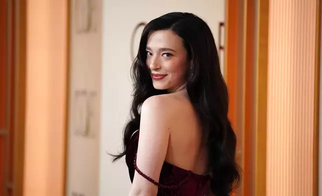 Mikey Madison arrives at the Oscars on Sunday, March 15, 2026, at the Dolby Theatre in Los Angeles. (Photo by Jordan Strauss/Invision/AP)