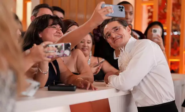 Pedro Pascal arrives at the Oscars on Sunday, March 15, 2026, at the Dolby Theatre in Los Angeles. (AP Photo/John Locher)