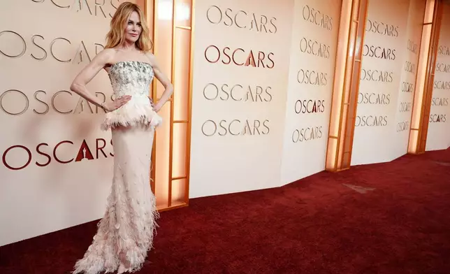 Nicole Kidman arrives at the Oscars on Sunday, March 15, 2026, at the Dolby Theatre in Los Angeles. (Photo by Richard Shotwell/Invision/AP)