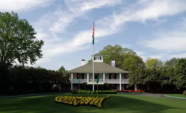 FILE - The Augusta National clubhouse during a practice round at the Masters golf tournament in Augusta, Ga., April 7, 2010. (AP Photo/Rob Carr, File)