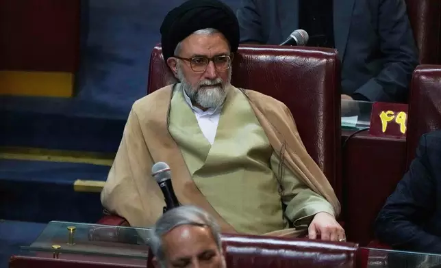 FILE - Iranian Intelligence Minister Esmail Khatib attends the inauguration ceremony of the 6th term of the Assembly of Experts in Tehran, Iran, May 21, 2024. (AP Photo/Vahid Salemi, File)