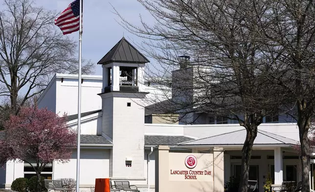 Lancaster Country Day School in Lancaster, Pa., Wednesday, March 25, 2026. (AP Photo/Matt Rourke)