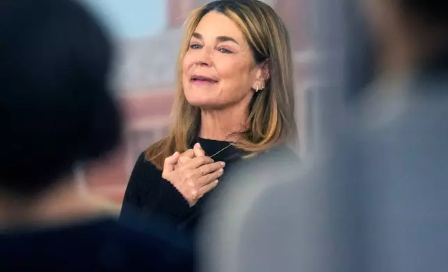 Savannah Guthrie visits the Today show at Rockefeller Plaza in New York on Thursday, March 5, 2026. (Photo by Charles Sykes/Invision/AP)