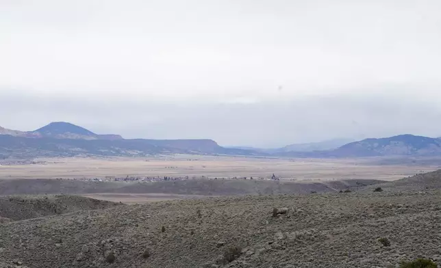 A view of Loa and Lyman Utah on Thursday, March 5, 2026, where three woman were found dead on Wednesday. (AP Photo/George Frey)