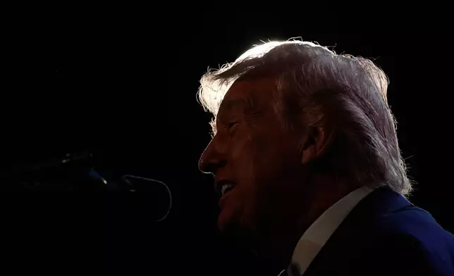 President Donald Trump speaks at the Republican Members Issues Conference, Monday, March 9, 2026, at Trump National Doral Miami in Doral, Fla. (AP Photo/Mark Schiefelbein)