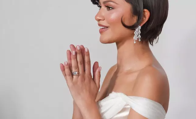 Zendaya arrives at the premiere of "The Drama" on Tuesday, March 17, 2026, at DGA Theater Complex in Los Angeles. (AP Photo/Chris Pizzello)