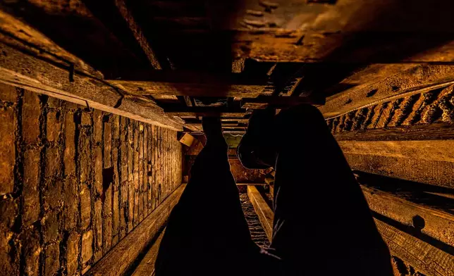 A passageway, believed to have been used as part of the Underground Railroad, is hidden in the base of a dresser inside the Merchant’s House Museum in New York on Feb. 19, 2026. (Max Touhey/Merchant's House Museum via AP)