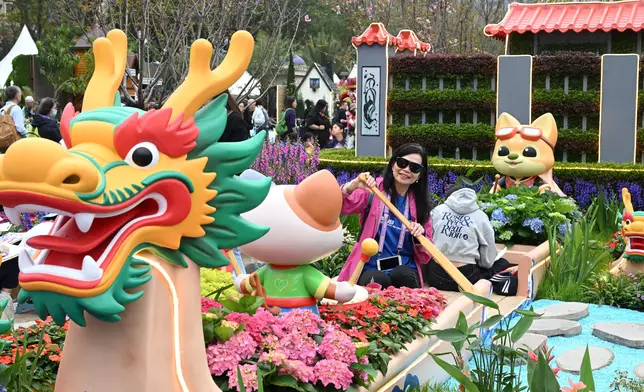 The annual Hong Kong Flower Show extravaganza opened at Victoria Park today (March 20) with some 400 000 flowers on display, including about 40 000 stocks, this year's theme flower, and " A Fragrant Journey through Hong Kong" as the main theme. Photo shows the garden "Landscape Triptych". Source: HKSAR Government Press Releases