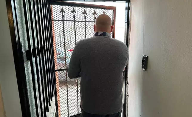 A Cuban man in his 50s, who spoke to The Associated Press on condition of anonymity for fear of reprisals, adapts to life in Ciudad Juárez, Mexico, Friday, Feb. 13, 2026, after agreeing to self-deport last year from the Camp East Montana detention center in El Paso, Texas, where he says he desperately requested medication to treat diabetes and high blood pressure and never received it. (AP Photo/Morgan Lee)