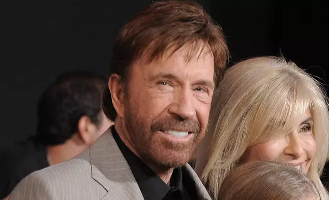 FILE - Chuck Norris attends the premiere for "The Expendables 2" in Los Angeles on Aug. 15, 2012. (Photo by Jordan Strauss/Invision/AP, File)