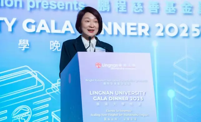 Dr the Honourable Starry Lee, President of the Legislative Council, delivers the opening address.