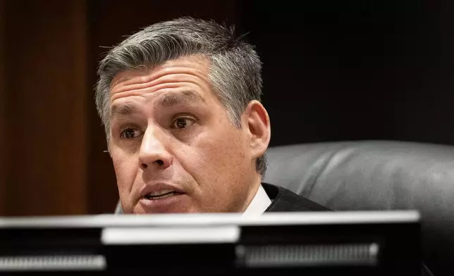 Fourth District Court Judge Tony Graf speaks during a hearing for Tyler Robinson, accused in the fatal shooting of conservative activist Charlie Kirk, in 4th District Court, on Friday, March. 13, 2026, in Provo, Utah. (Laura Seitz /The Deseret News via AP, Pool)