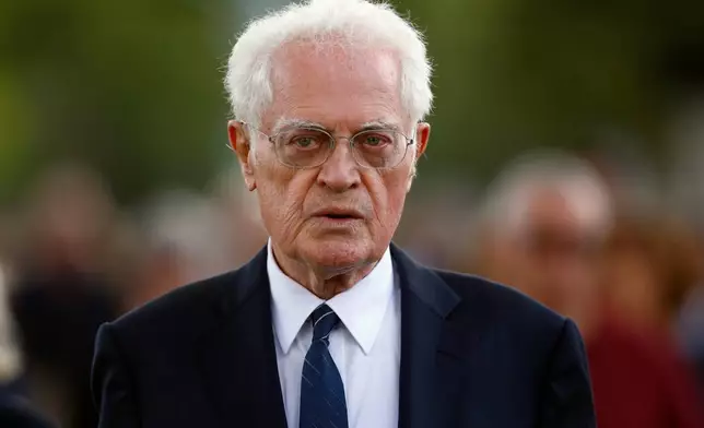 FILE - French former Prime minister Lionel Jospin attends a ceremony for the funeral of French designer Sonia Rykiel at Montparnasse cemetary in Paris, Wednesday, Sept. 1, 2016. (AP Photo/Francois Mori, File)